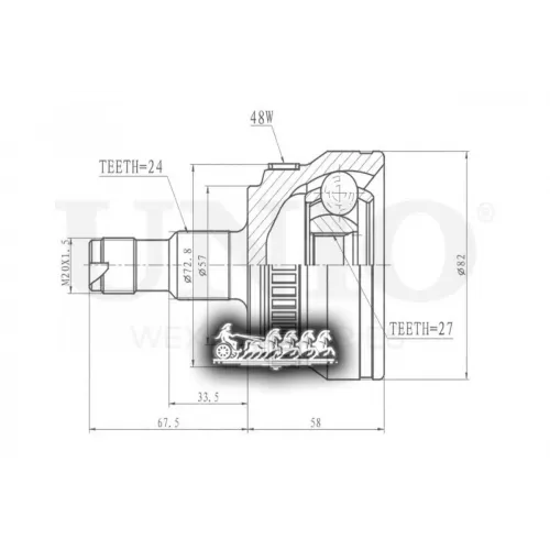 Шрус Mb A(W168) Внеш. UNIO 