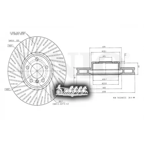 Диск Тормозной Bmw 5(F10)/7(F01) Перед.лев. UNIO 