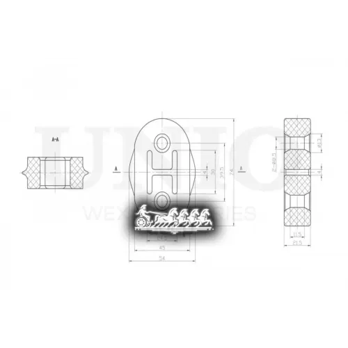 Крепление Глушителя Honda Civic/Cr-V 97- UNIO 