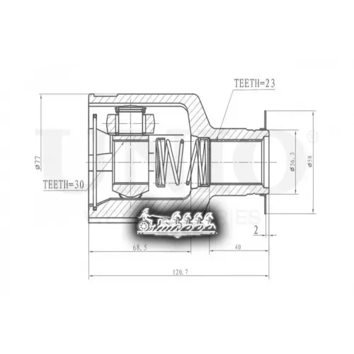 Шрус Renault Logan 04- Внутр.прав. UNIO 