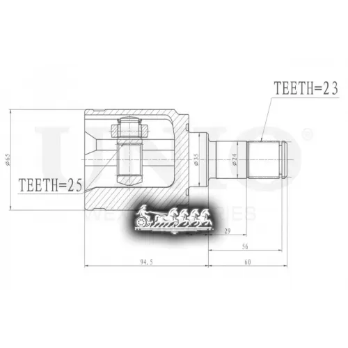 Шрус Honda Accord/Civic/Cr-V 96- Внутр. UNIO 