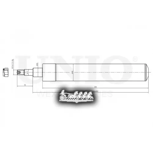 Амортизатор Audi A6/100/200 76- Масл.перед. UNIO 