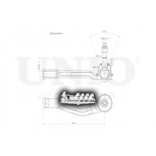 Наконечник Рулевой Тяги Hyundai Sonata/Santa Fe 16- Лев. UNIO 