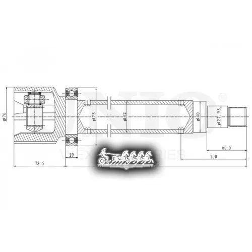 Шрус Ford Focus/Mondeo 04- Внутр.прав. UNIO 