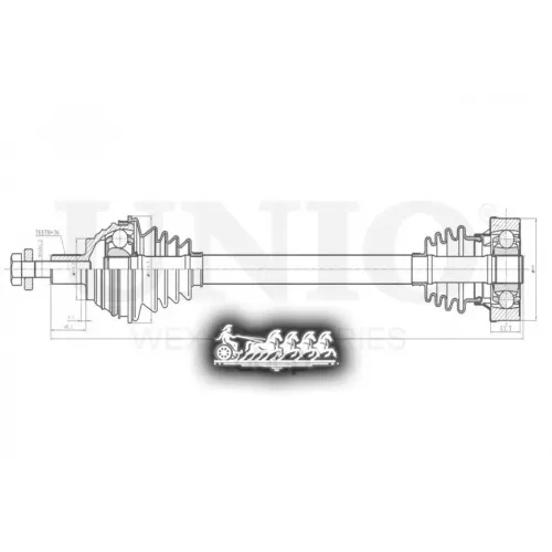 Привод В Сборе Vag Golf/A3/Octavia 03- Перед.лев. UNIO 