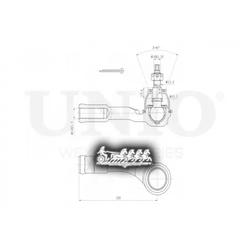 Наконечник Рулевой Тяги Kia Rio 17- Прав. UNIO 