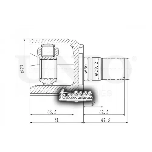 Шрус Hyundai Creta 16- Внутр. UNIO 