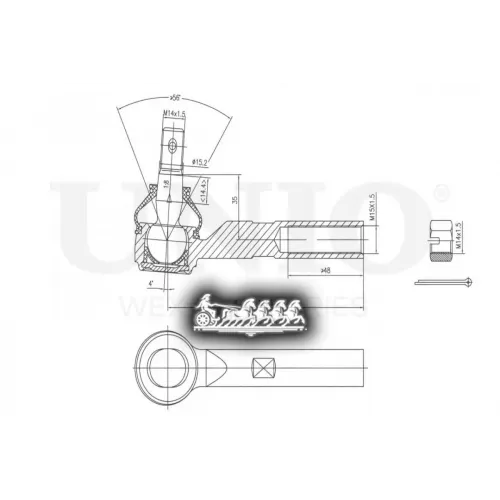 Наконечник Рулевой Тяги Toyota/Lexus Land Cruiser Prado/Gx 01- UNIO 