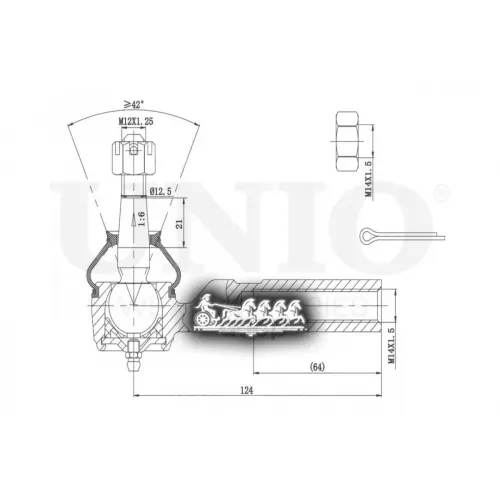 Наконечник Рулевой Тяги Dodge/Chrysler Caliber/Voyager 05- UNIO 