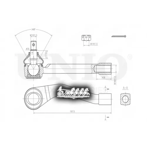 Наконечник Рулевой Тяги Ssangyong Actyon/Kyron 04- Лев. UNIO 