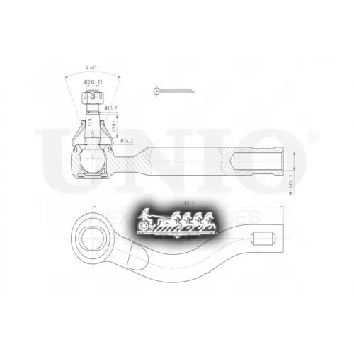 Наконечник Рулевой Тяги Mitsubishi Pajero 06- Лев. UNIO 