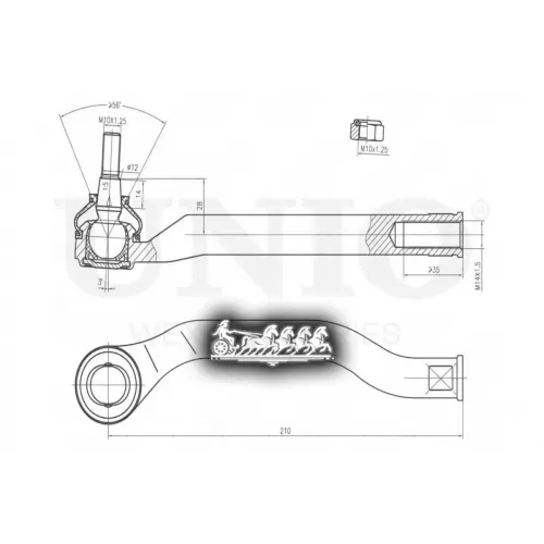 Наконечник Рулевой Тяги Renault Megane/Fluence 08- Лев. UNIO 