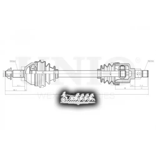 Привод В Сборе Ford Focus 98- Перед.лев. UNIO 