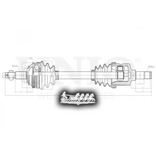 Привод В Сборе Chrysler Voyager 95- Перед.лев. UNIO 