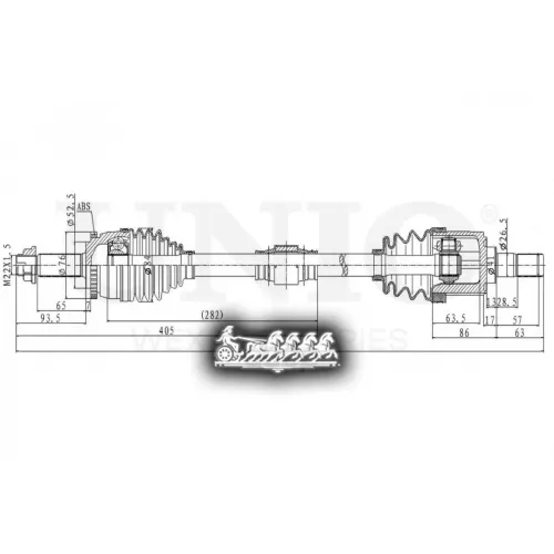 Привод В Сборе Kia/Hyundai Rio/Solaris 10- Перед.прав. UNIO 