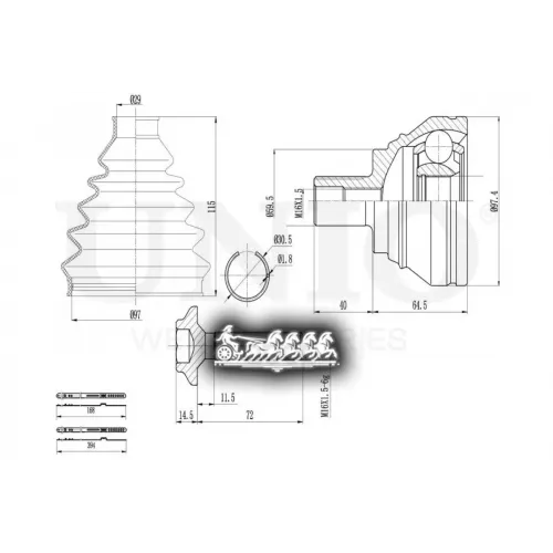 Шрус Vag Tiguan/Passat/Octavia 05- Внеш. UNIO 