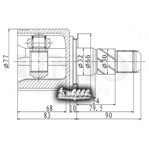 Шрус Infiniti Fx(S50)/G(V36) 02- Внутр.прав. UNIO 