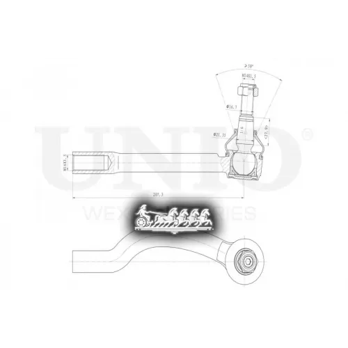 Наконечник Рулевой Тяги Psa/Fiat Boxer/Ducato/Jumper 06- Лев. UNIO 