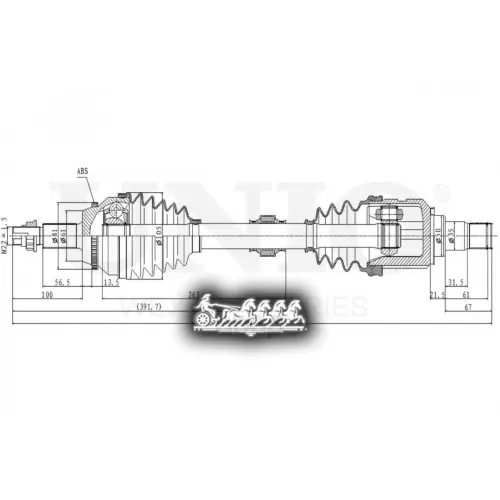 Привод В Сборе Toyota/Lexus Camry/Es 06- Перед.лев. UNIO 