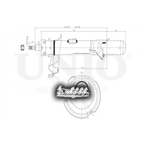 Амортизатор Ford Kuga 12- Газ.перед.прав. UNIO 