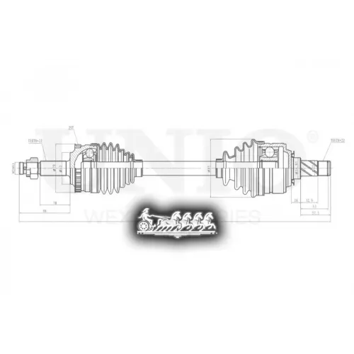 Привод В Сборе Opel Corsa 00- Перед.лев. UNIO 