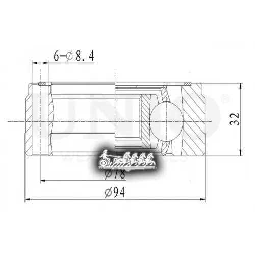 Шрус Vag Tiguan/Octavia/A3 96- Внутр. UNIO 
