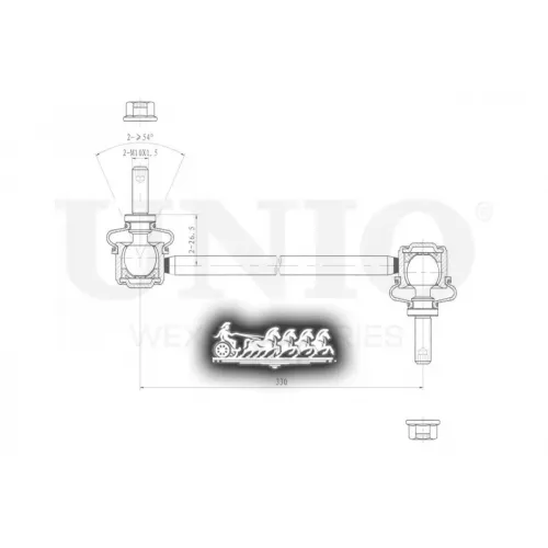 Тяга Стабилизатора Opel/Renault Movano/Master/Nv400 10- Перед. UNIO 