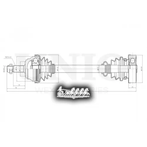 Привод В Сборе Vw Golf/Passat/Vento 88- Перед.лев. UNIO 