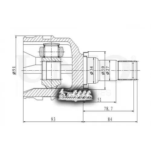 Шрус Toyota Corolla/Celica 87- Внутр. UNIO 