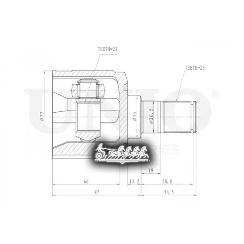 Шрус Hyundai Accent/Getz 99- Внутр. UNIO 