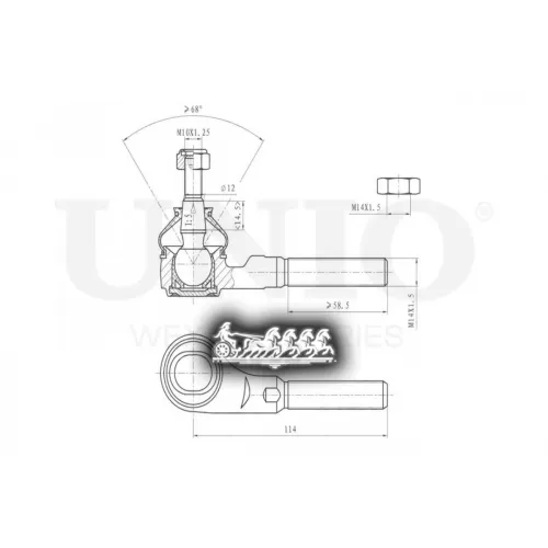 Наконечник Рулевой Тяги Psa C4/206 98- Прав. UNIO 