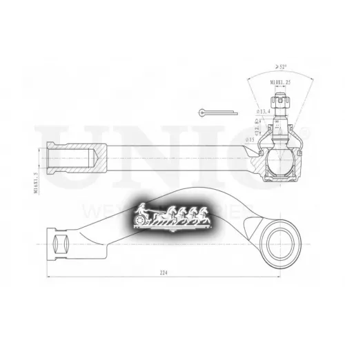 Наконечник Рулевой Тяги Kia/Hyundai Sorento/Santa Fe 09- Прав. UNIO 
