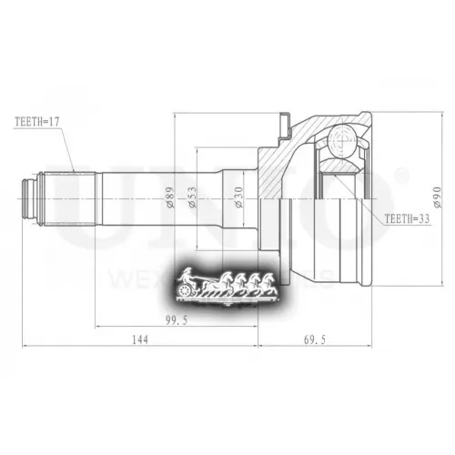 Шрус Isuzu D-Max 02- Внеш. UNIO 