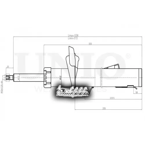 Амортизатор Ford Focus 03- Газ.перед.прав. UNIO 