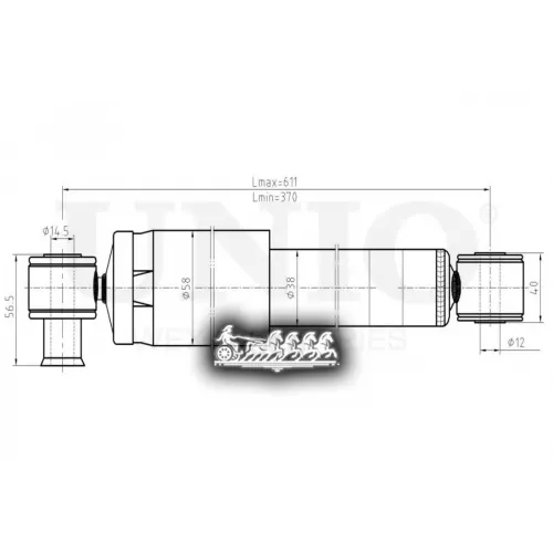 Амортизатор Ford Transit 00- Газ.задн. UNIO 