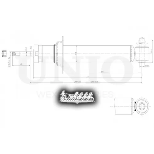 Амортизатор Bmw 5(E60) Газ.задн. UNIO 