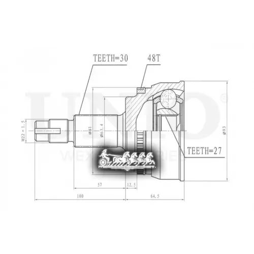 Шрус Toyota/Lexus Previa/Es 96- Внеш. UNIO 