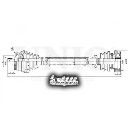 Привод В Сборе Vag Passat/A4 94- Перед.прав. UNIO 