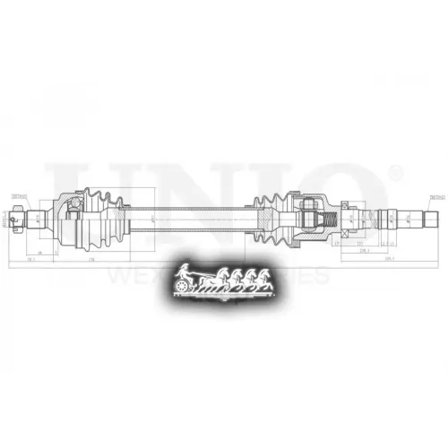 Привод В Сборе Psa C4/307 00- Перед.прав. UNIO 