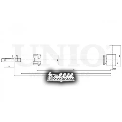 Амортизатор Audi A4 94- Газ.задн. UNIO 