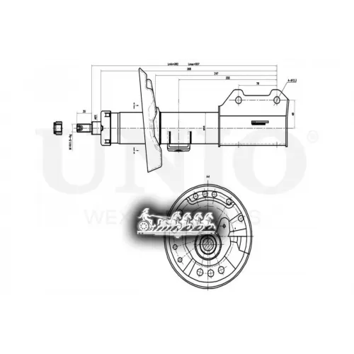 Амортизатор Chevrolet/Opel Cruze/Astra 09- Газ.перед.лев. UNIO 