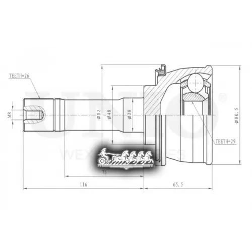 Шрус Suzuki Grand Vitara 90- Внеш. UNIO 