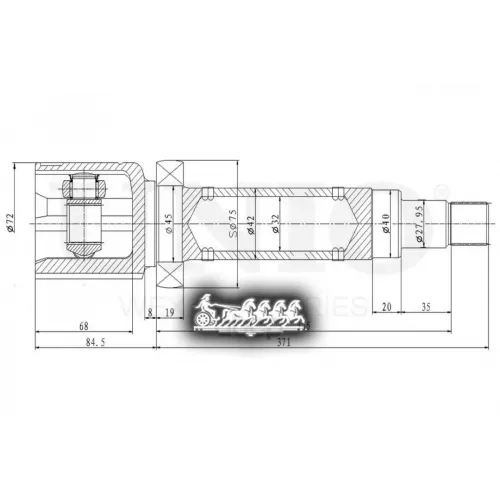 Шрус Ford Fiesta 08- Внутр.прав. UNIO 