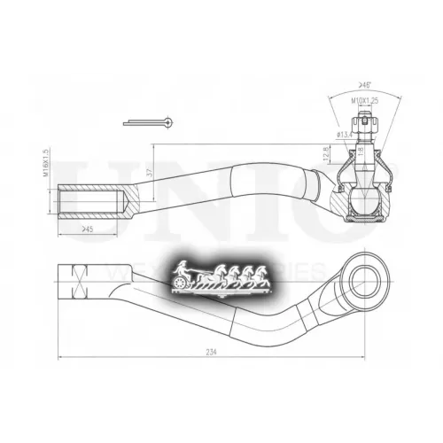 Наконечник Рулевой Тяги Kia/Hyundai Sportage/Tucson 07- Лев. UNIO 