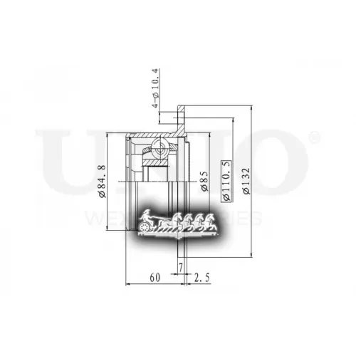 Шрус Mitsubishi Pajero Sport/L200 96- Внутр. UNIO 