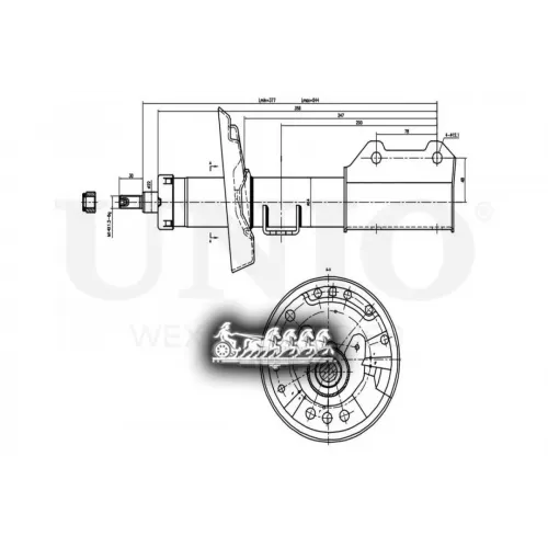 Амортизатор Bmw X3(E83) Газ.задн. UNIO 