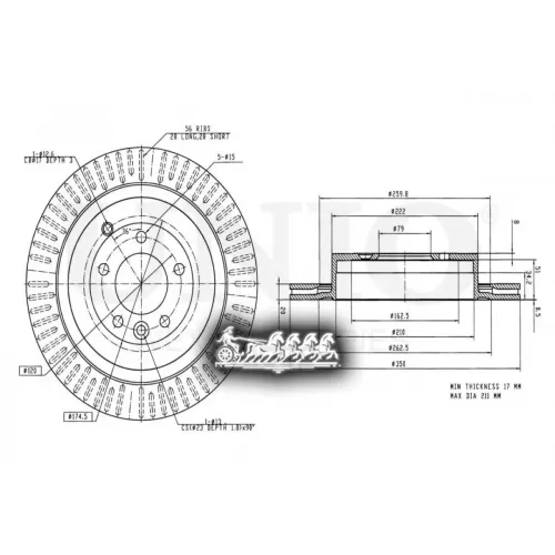 Диск Тормозной Land Rover Discovery 05- Задн. UNIO 