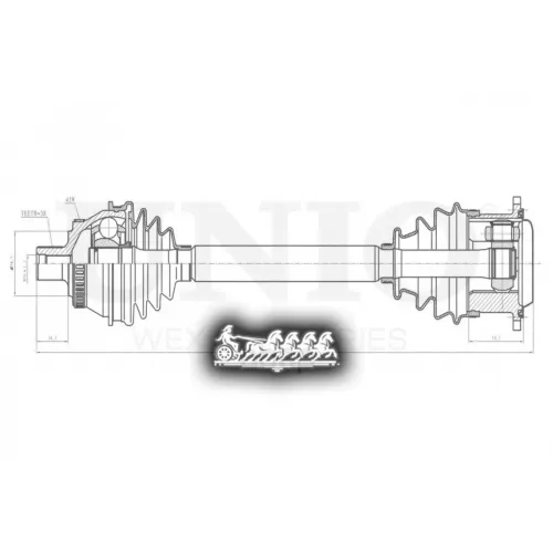 Привод В Сборе Vag Passat/A4/Superb 96- Перед.лев. UNIO 