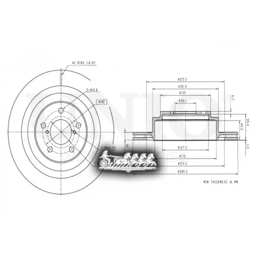 Диск Тормозной Subaru Forester/Impreza/Legacy 00- Задн. UNIO 