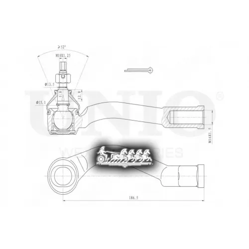 Наконечник Рулевой Тяги Kia/Hyundai Sportage/Sorento/Tucson 15- Лев. UNIO 